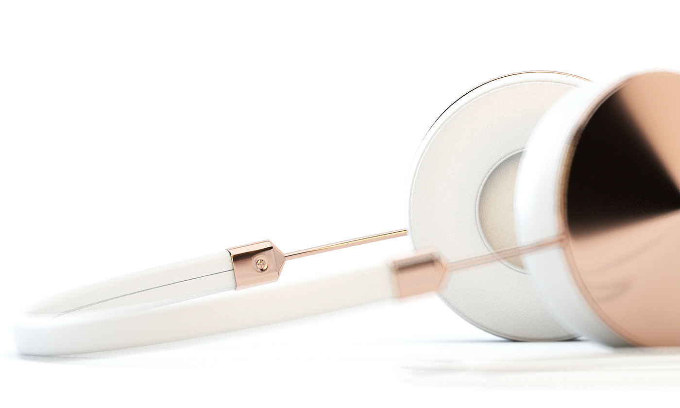 rose gold，headset，3d，