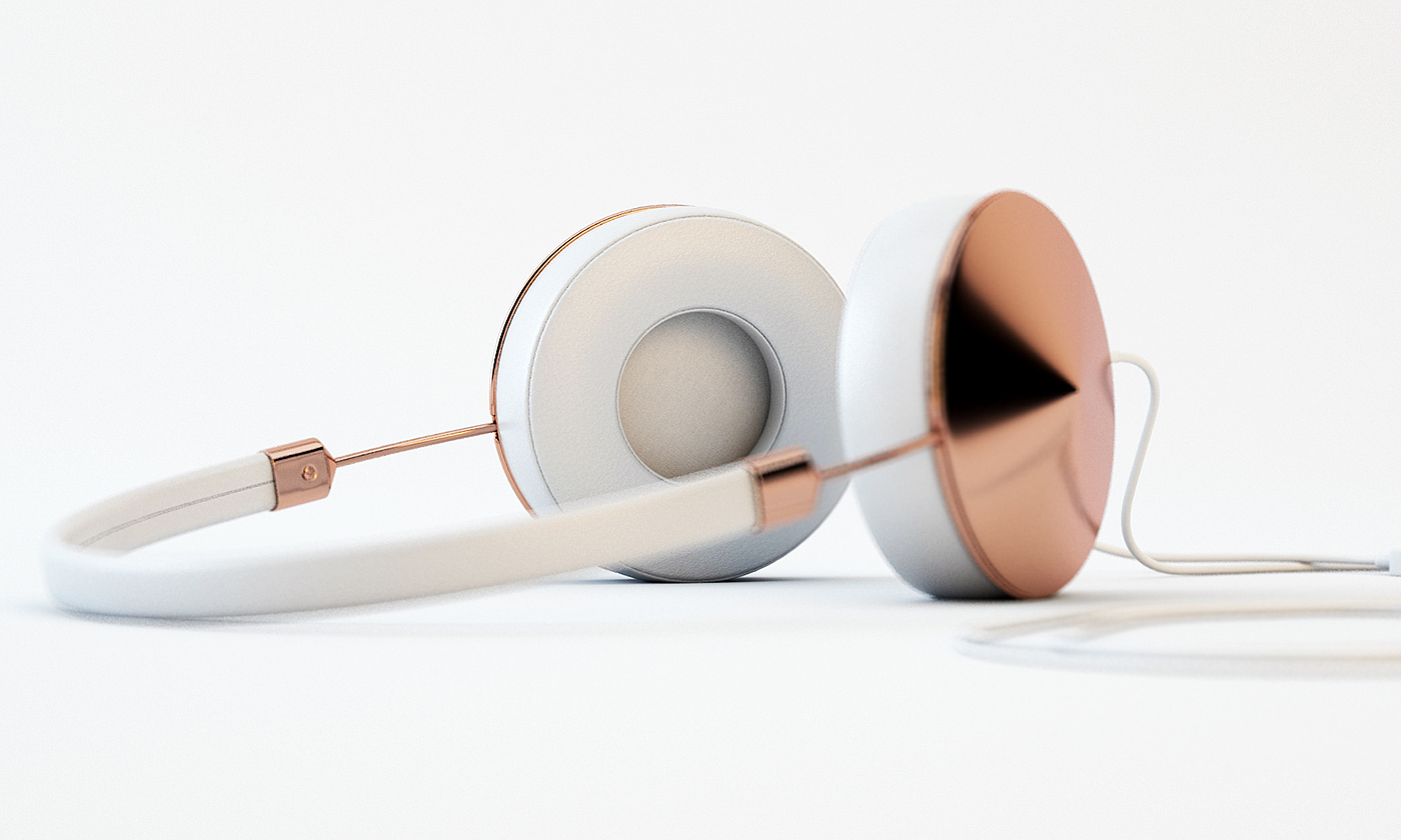 rose gold，headset，3d，