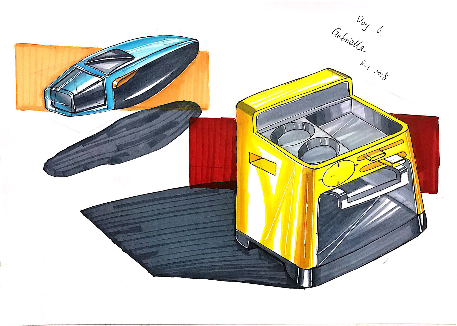 marker pen，Hand drawn，