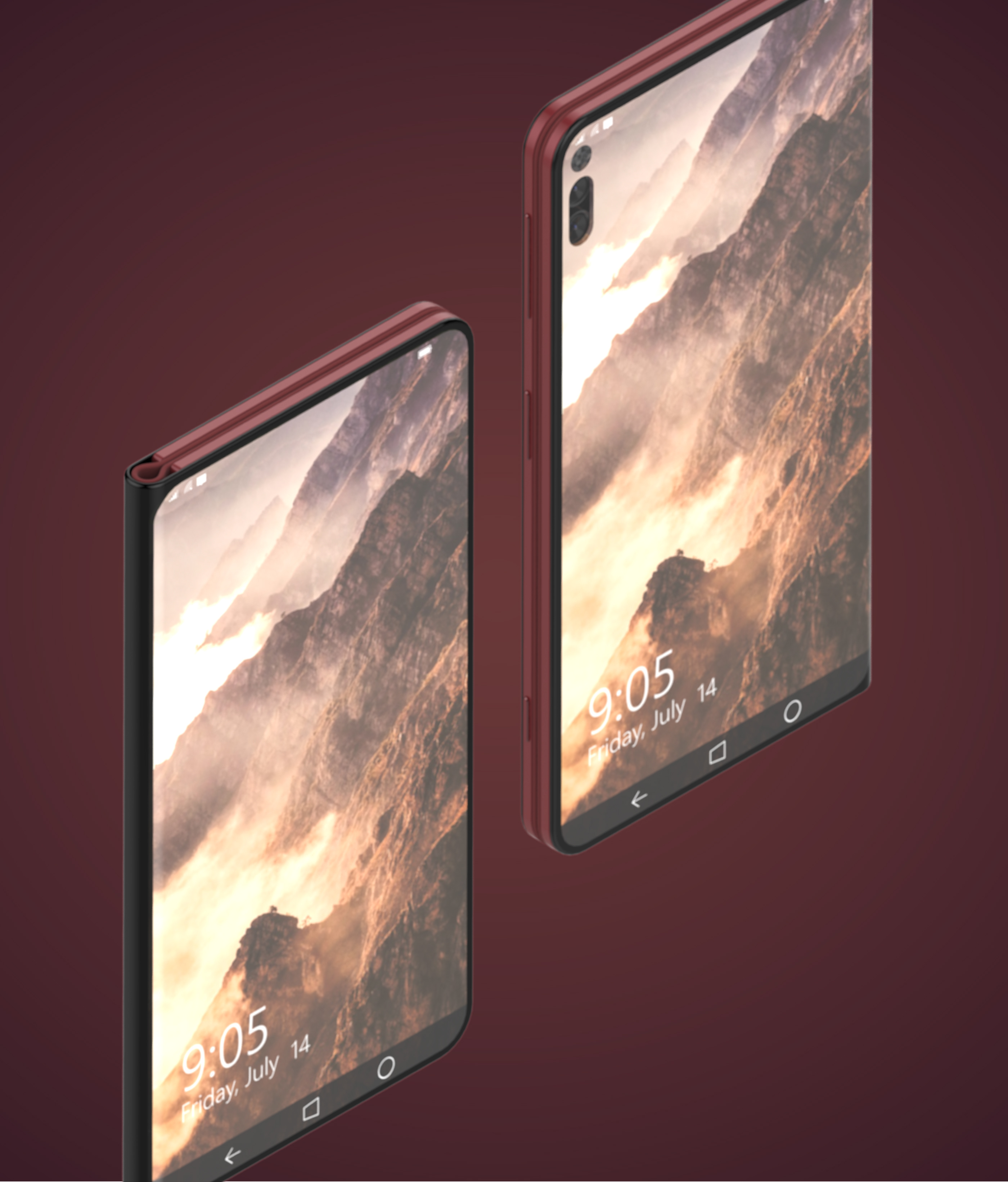 fold，surface，mobile phone，