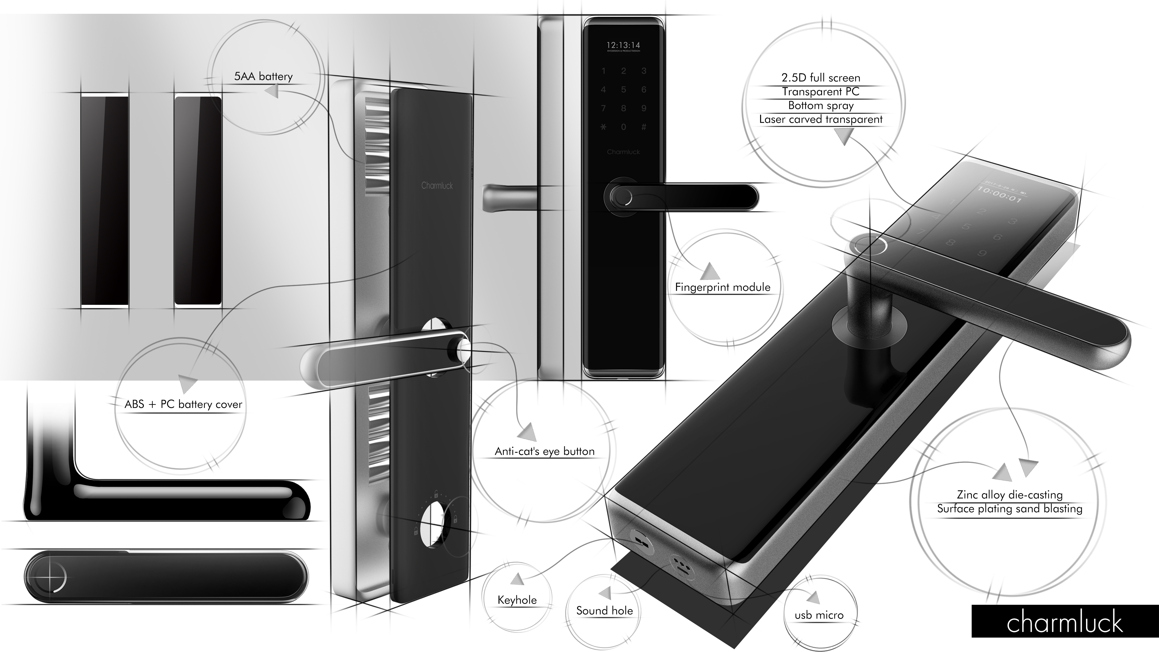 Smart door lock, smart home，