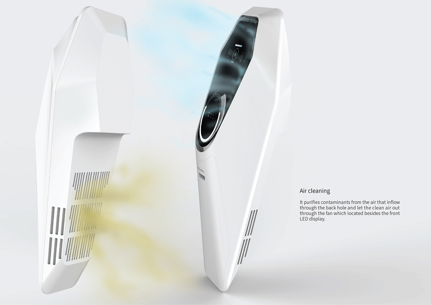 Hanging type，Appearance design from cicada，Simplicity，Touch screen design，