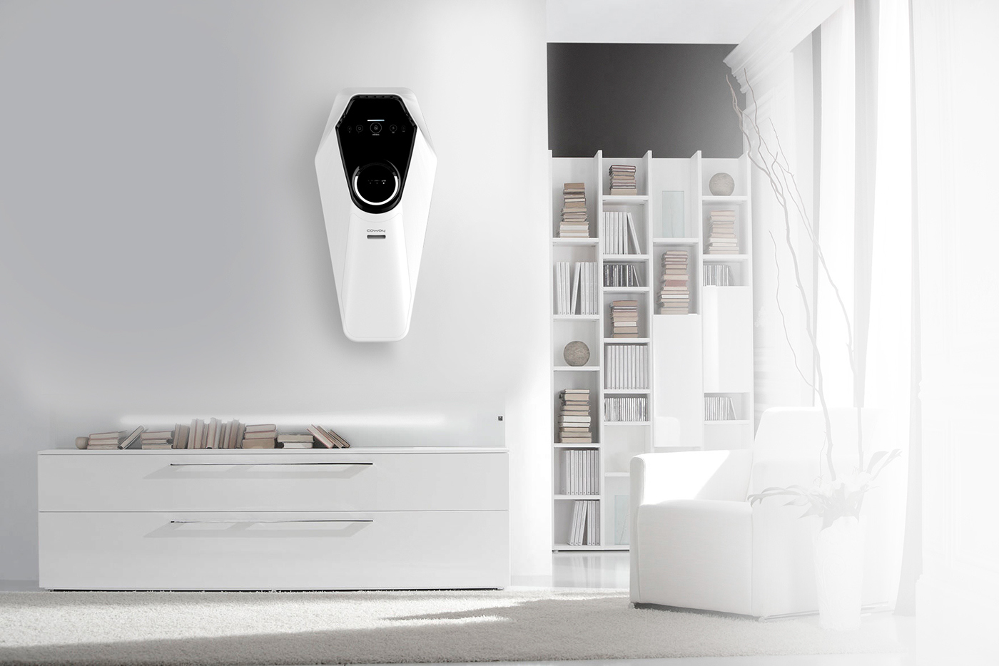 Hanging type，Appearance design from cicada，Simplicity，Touch screen design，