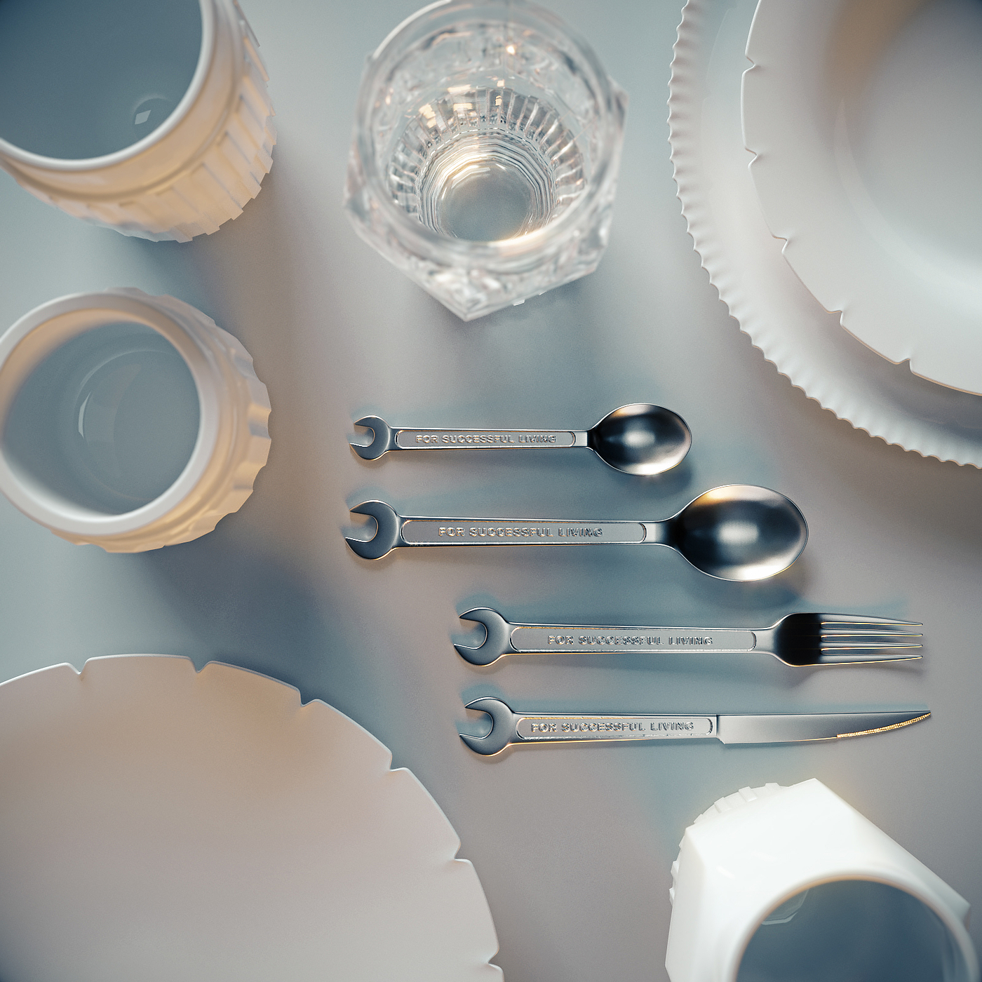 Diesel decor，white，tableware，