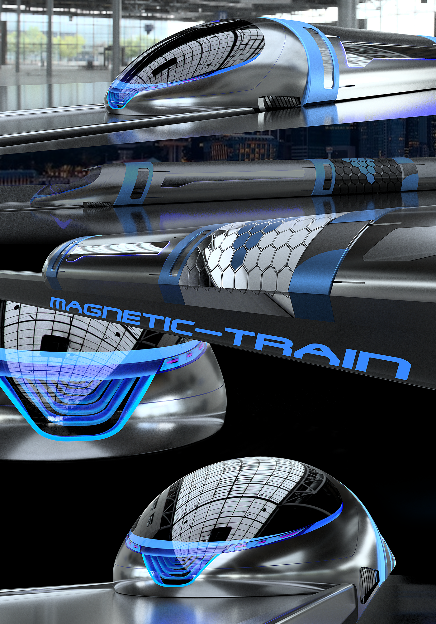 Magnetic Train，black，train，