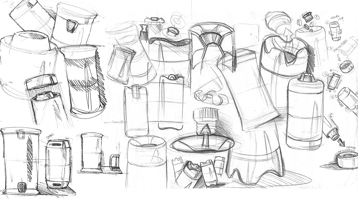 Coffee grinder，Milling machine，industrial design，product design，