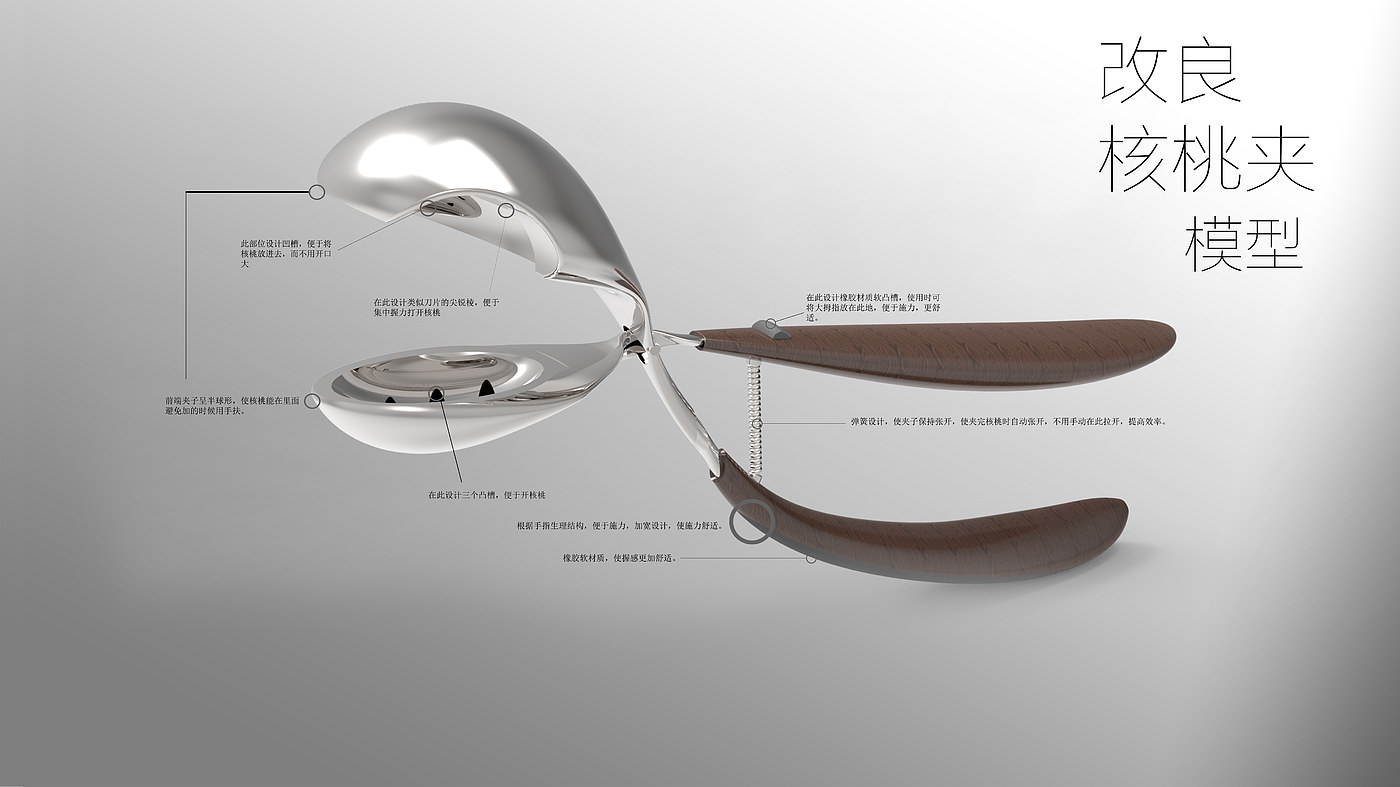 Ergonomics，tool，Walnut clip，