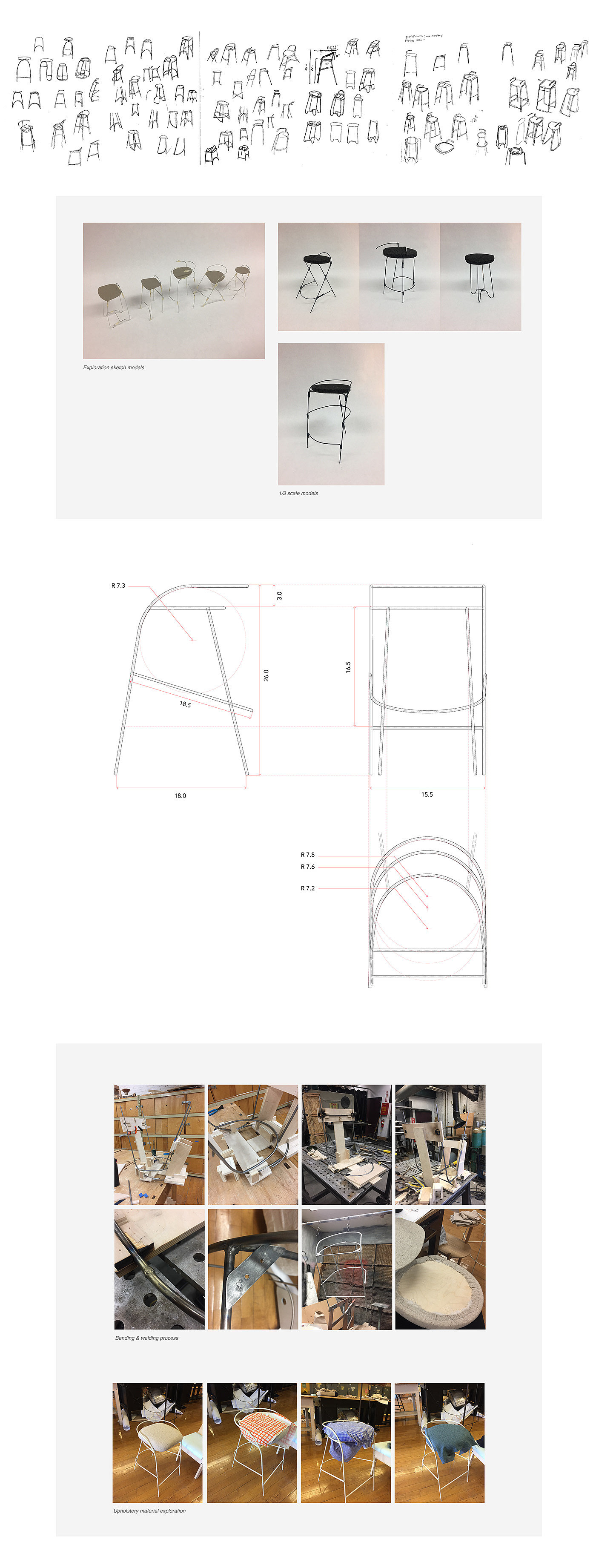 Arc Stool，简约，白色，座椅，Jesslyn Sutisna，