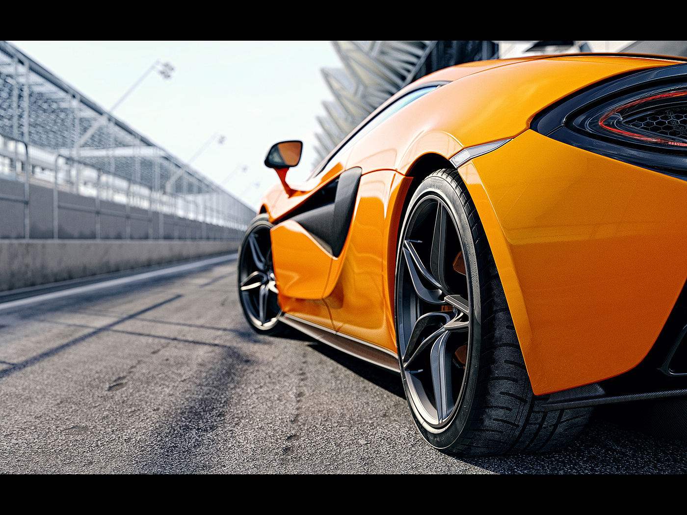 橙色，汽车设计，McLaren 570 S，