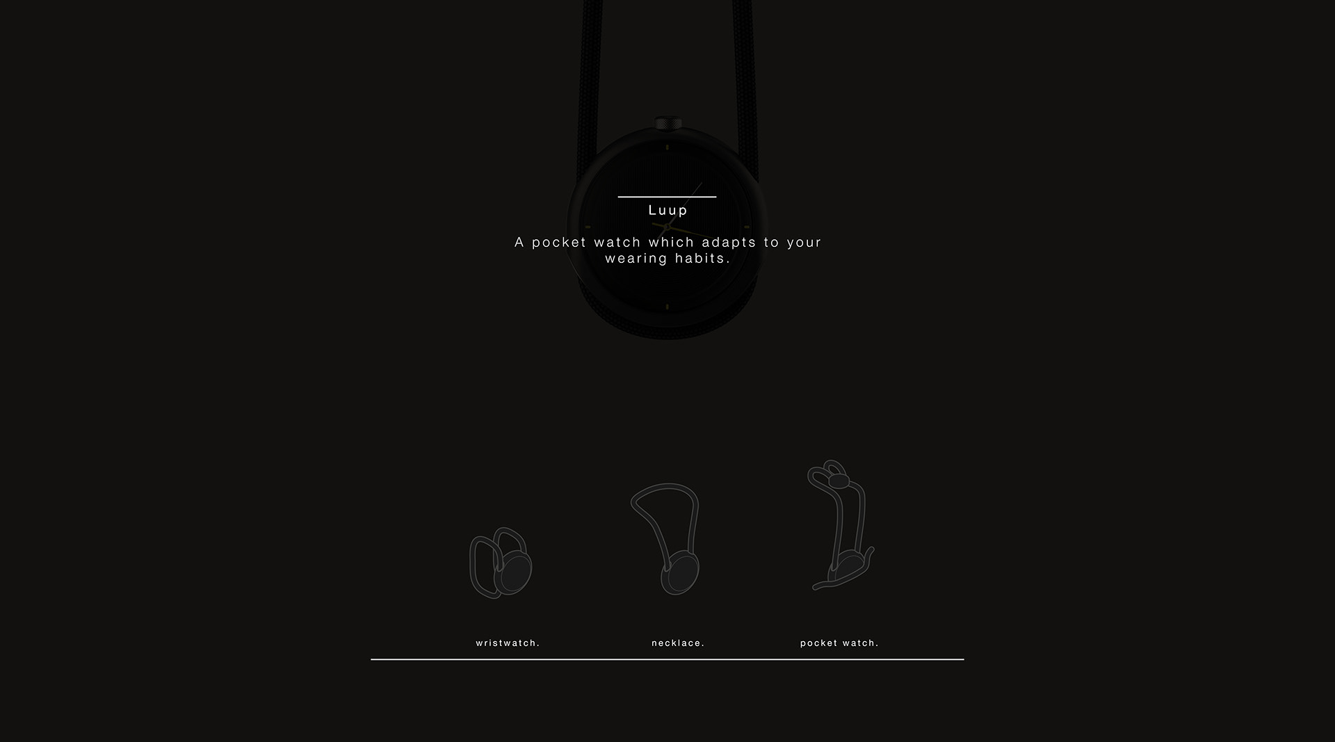 black，Wrist watch，Luup，