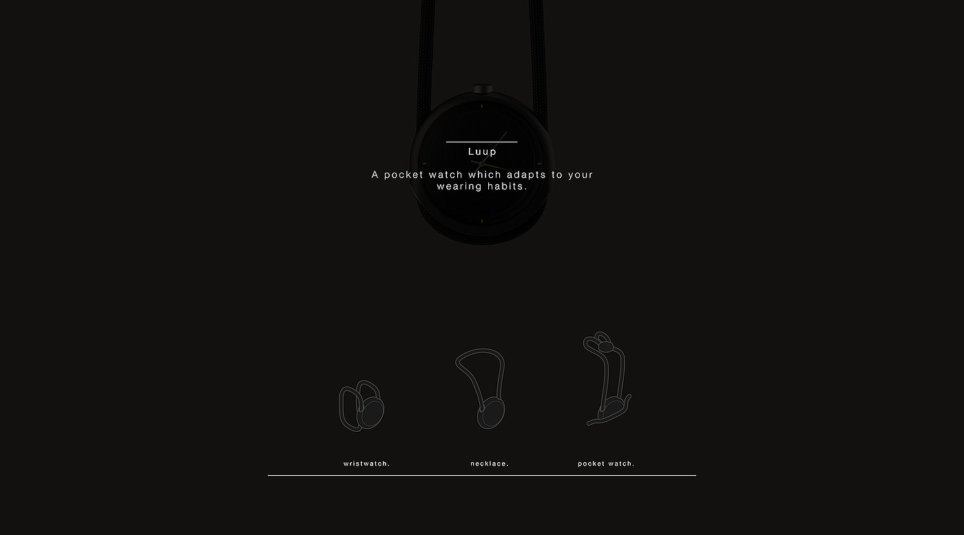 black，Wrist watch，Luup，