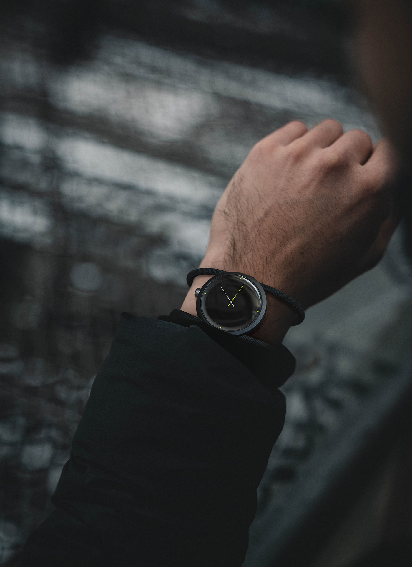 black，Wrist watch，Luup，