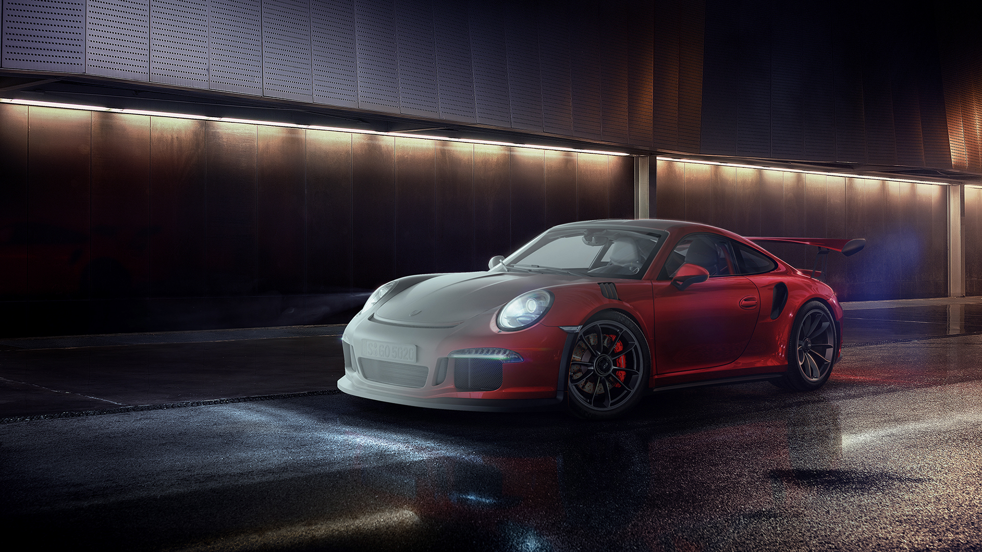 Render，gules，Automobile design，Porsche GT3，Porsche，