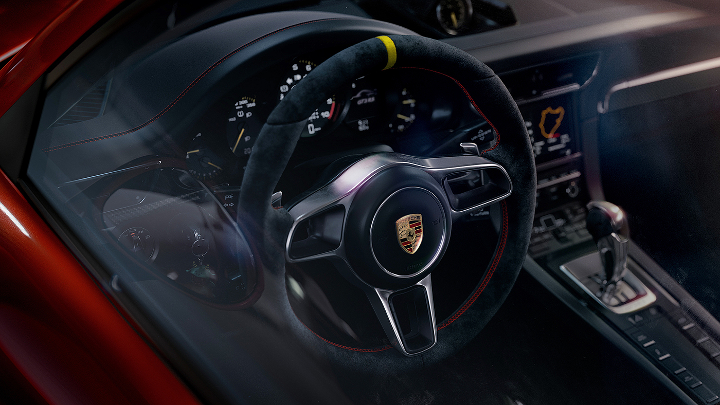 Render，gules，Automobile design，Porsche GT3，Porsche，