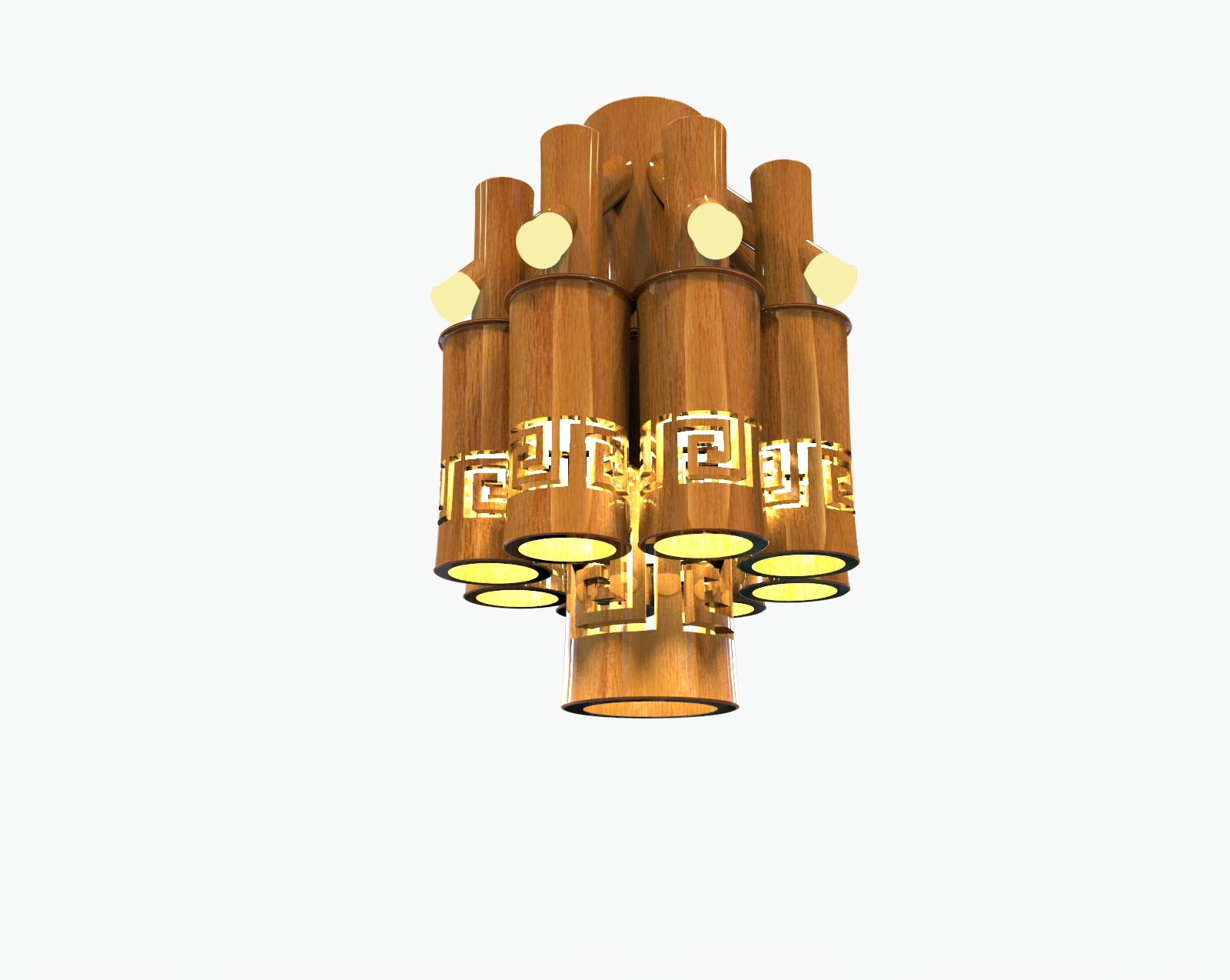 Bamboo and wood，Loop pattern，Retro，