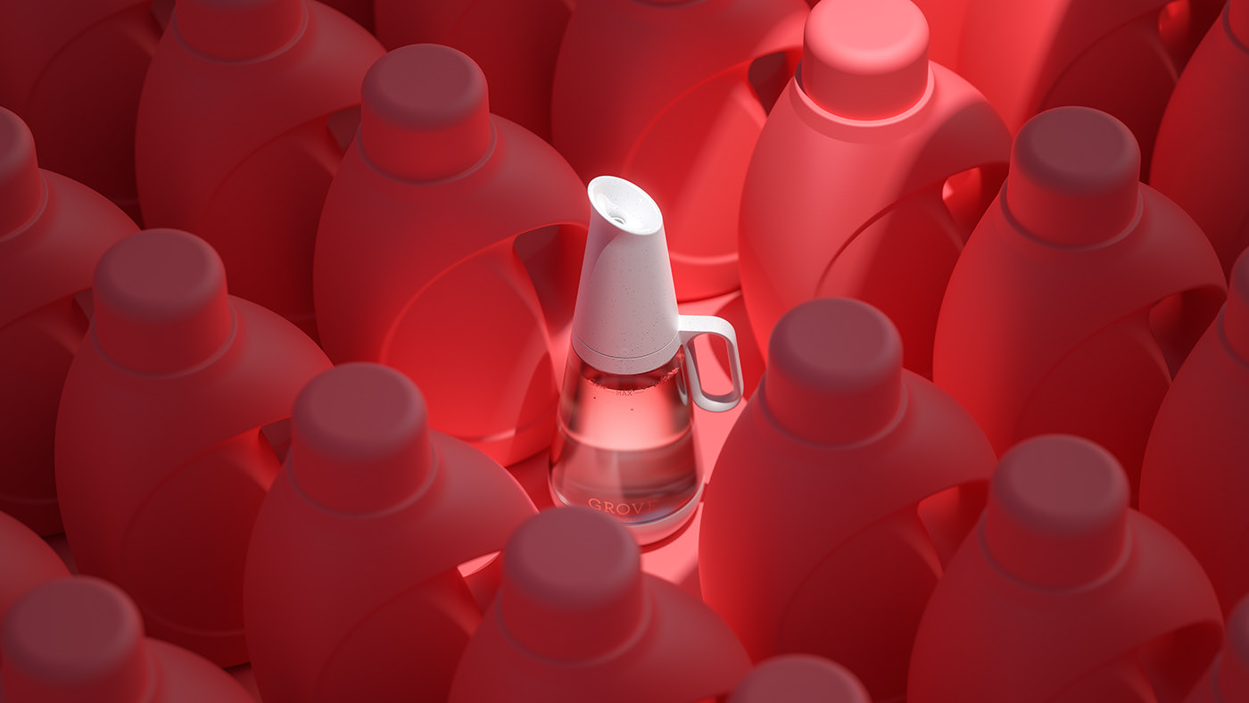 Laundry bottle，Glass，Grove，Arkimi.，