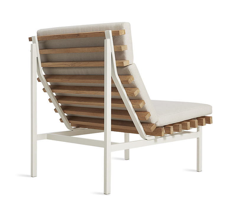white，deck chair，perch，Dot Blue，
