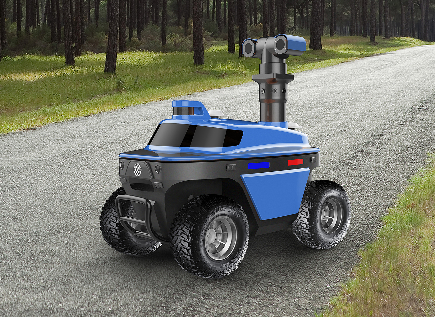 Looks like a sports car，Skill explosion，Outdoor patrol robot，