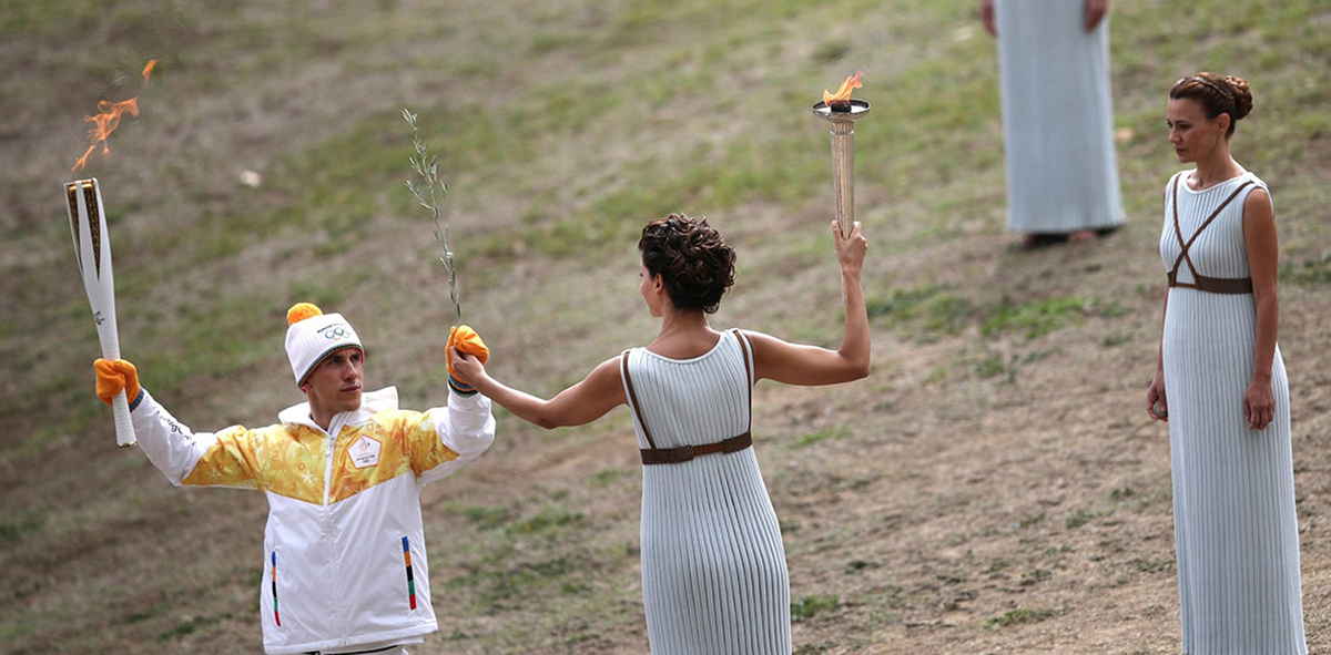 torch，white，Olympic，