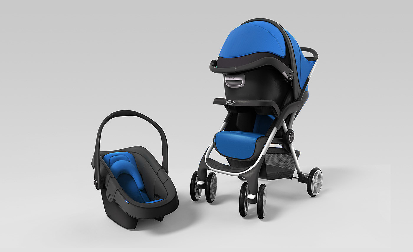 baby carriage，blue，GRACO，