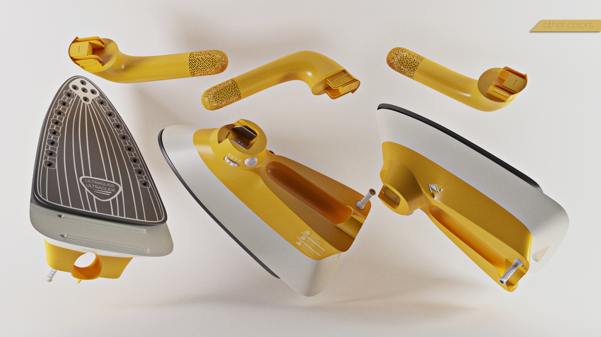 yellow，Iron，portable steam iron，