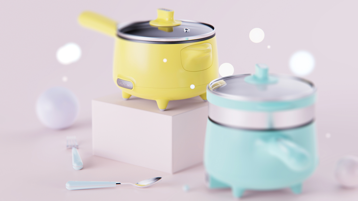 interest，fashion，adorable，Student pot，Electric cooker，Noodle pot，Nanfeng industrial design，