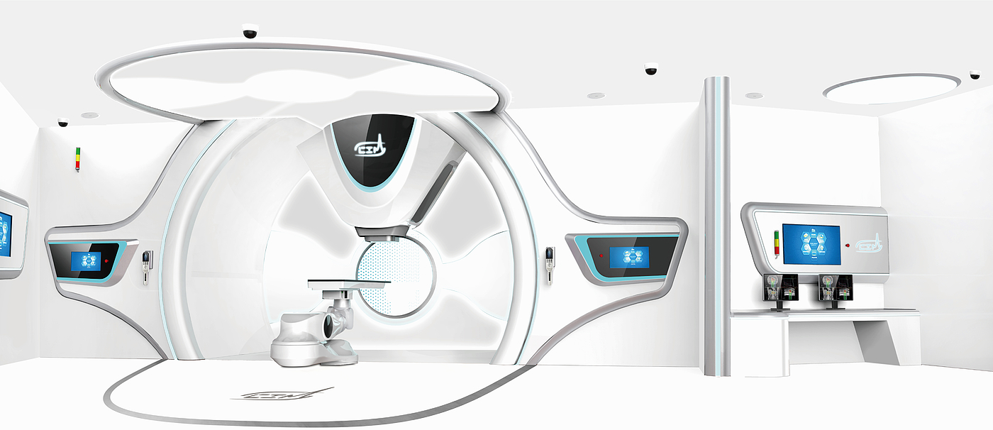超导质子治疗系统，智加设计，天使造型，科幻感，降低噪声，