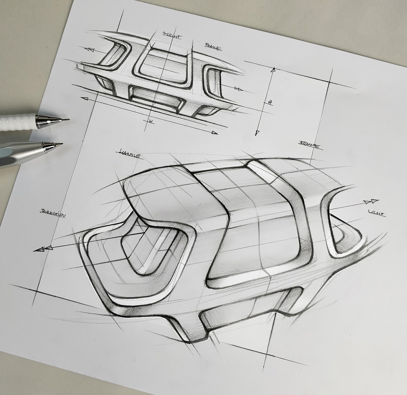 design sketch，industrial design，Hand drawn，