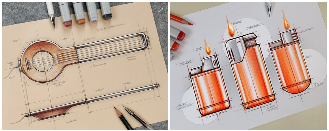 design sketch，industrial design，Hand drawn，