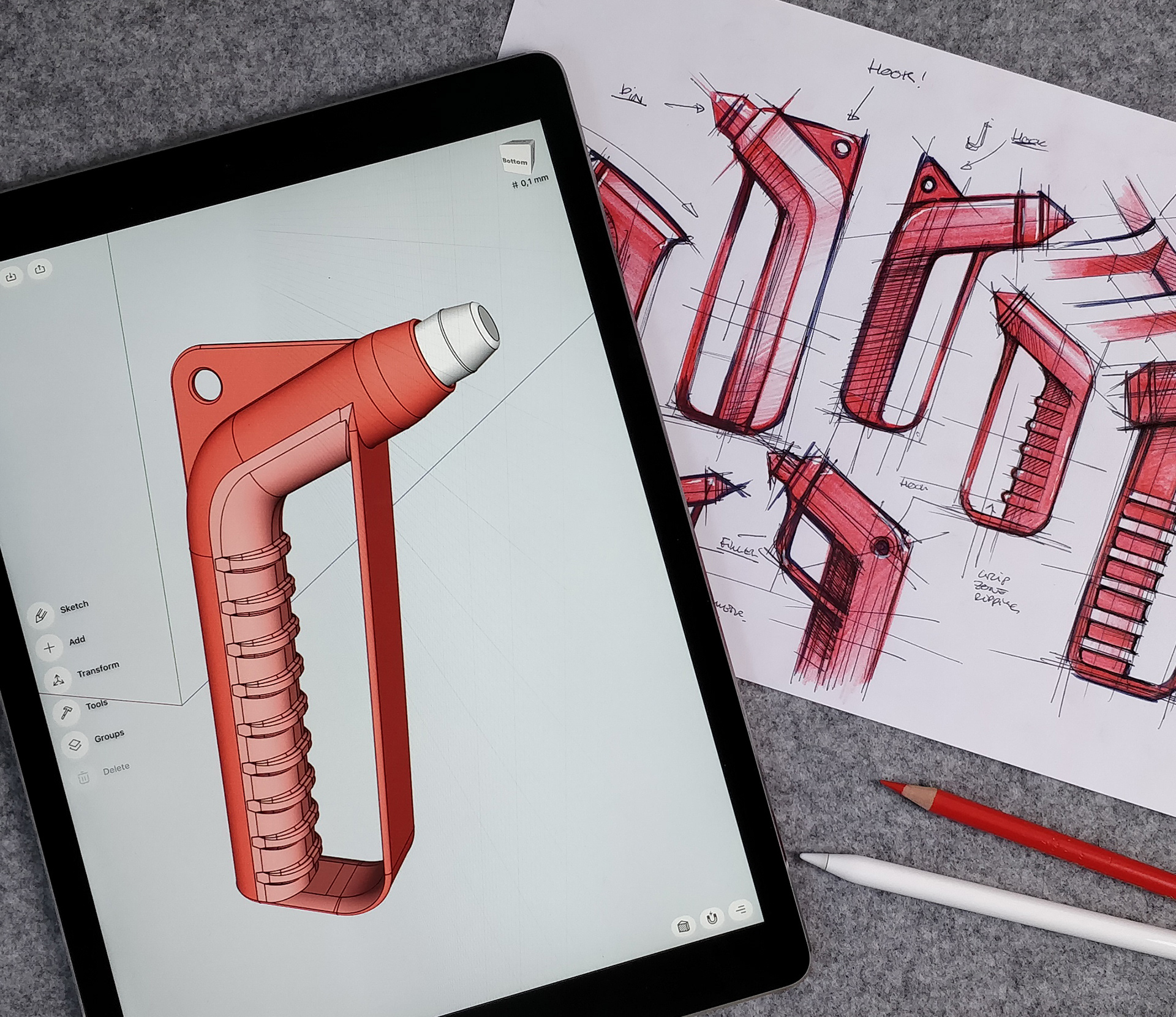 design sketch，industrial design，Hand drawn，