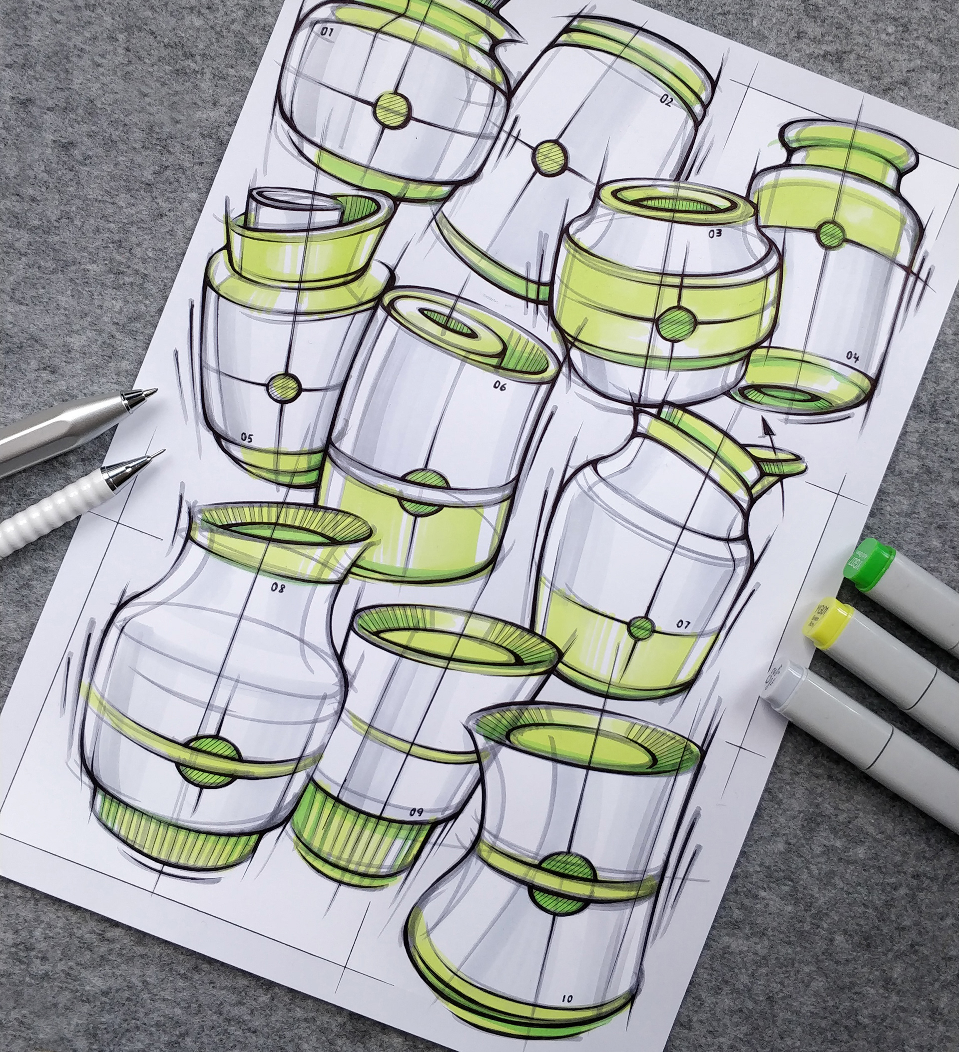 design sketch，industrial design，Hand drawn，