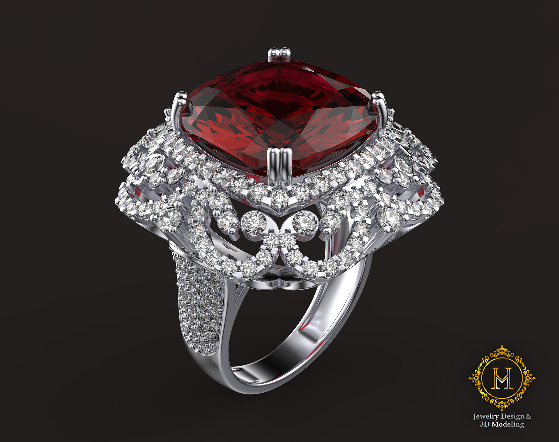 HM，Jewelry design，3D modeling，