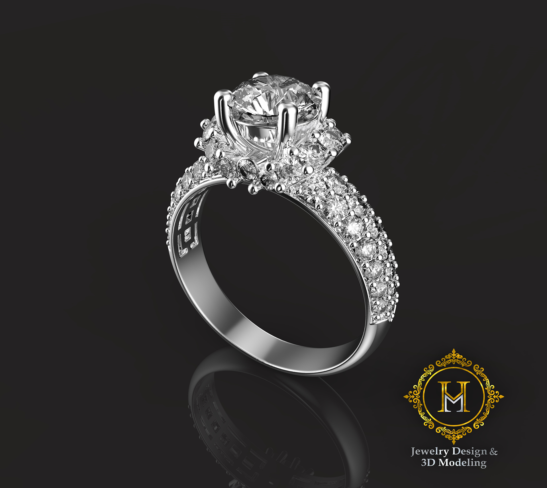 HM，Jewelry design，3D modeling，