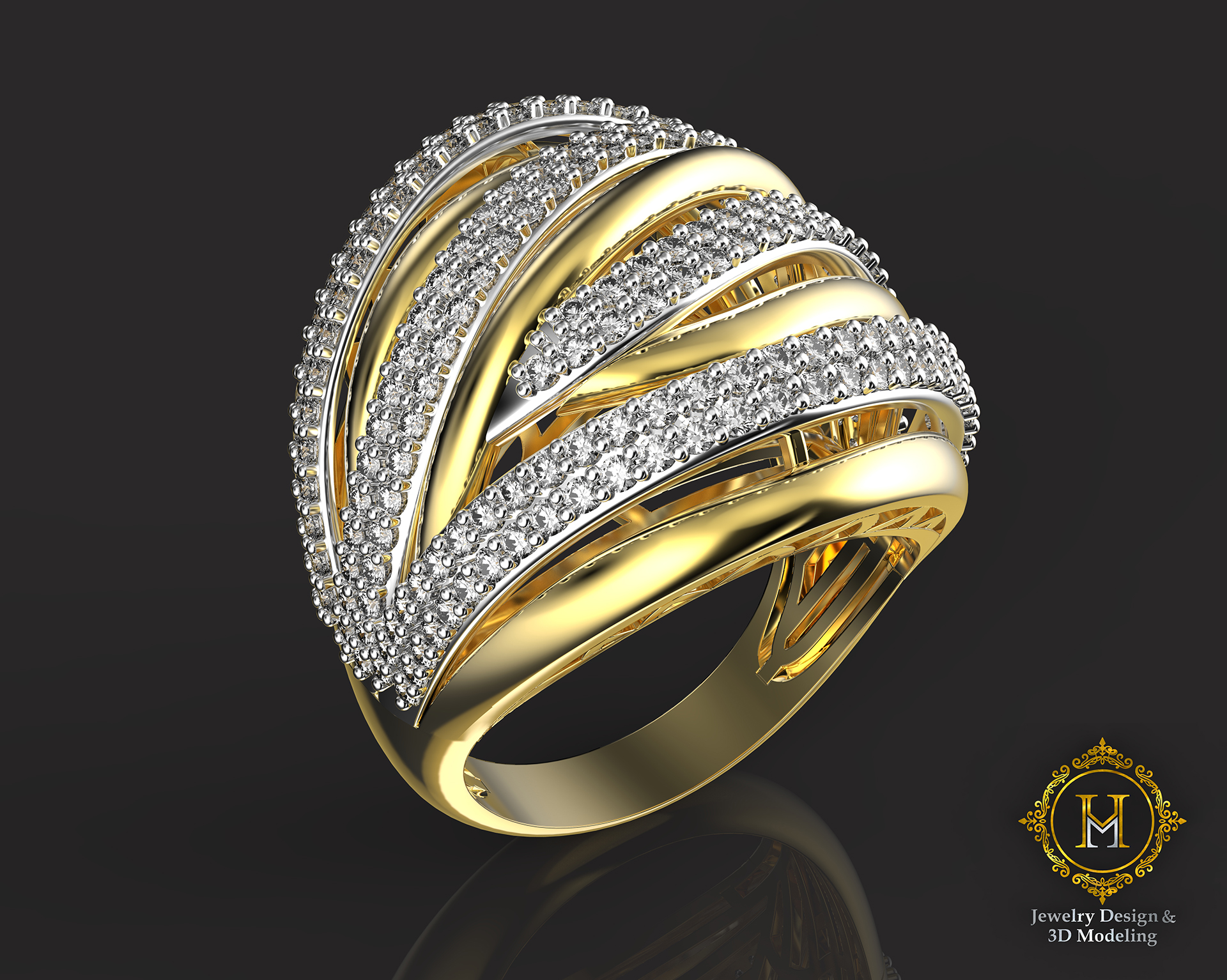 HM，Jewelry design，3D modeling，