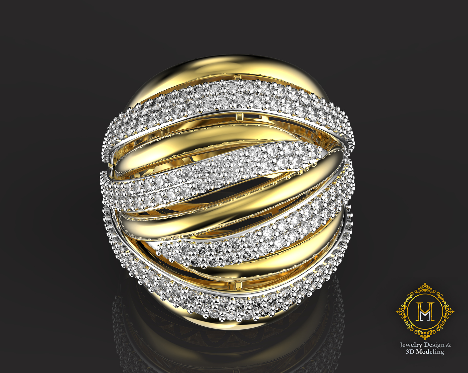 HM，Jewelry design，3D modeling，