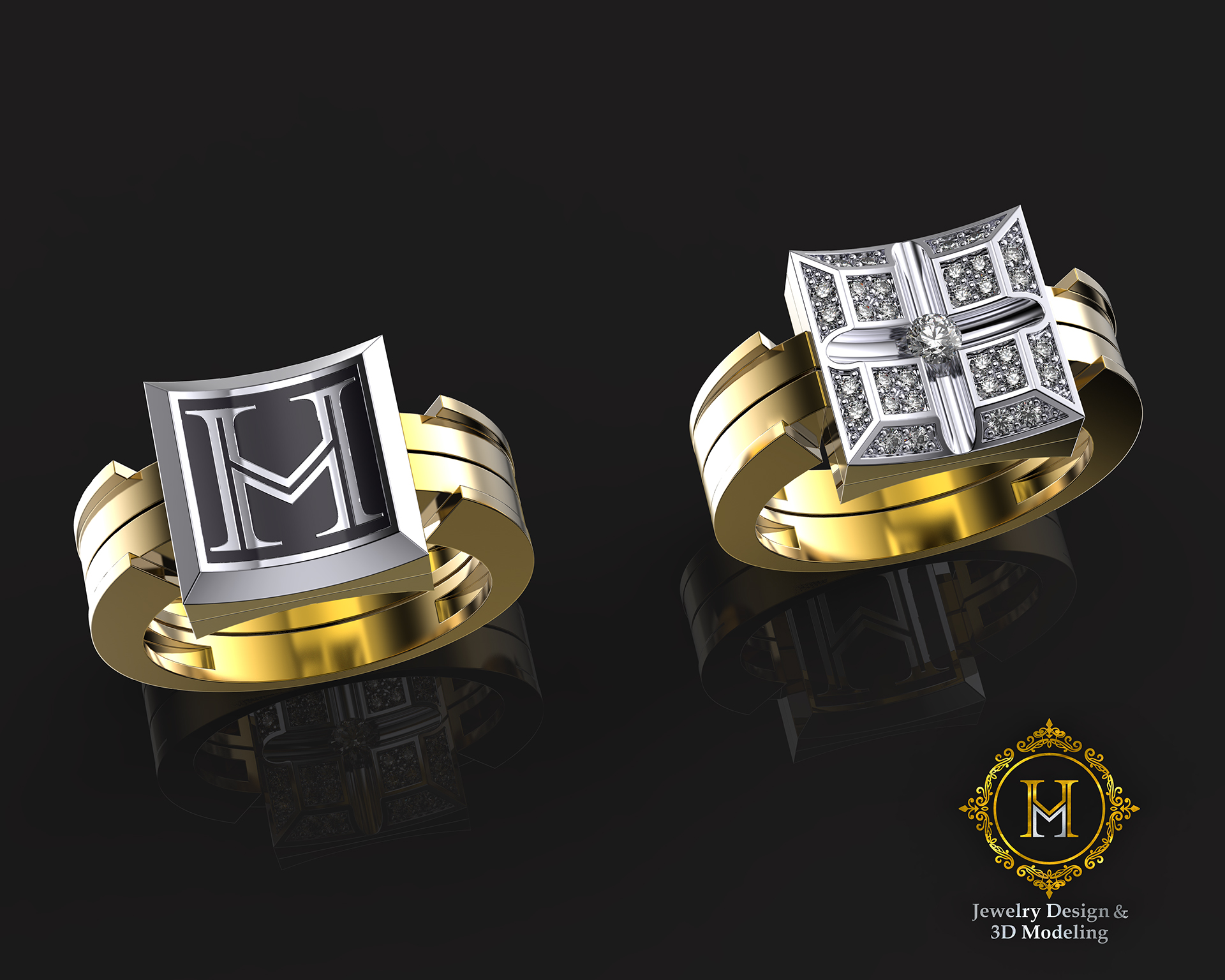 HM，Jewelry design，3D modeling，