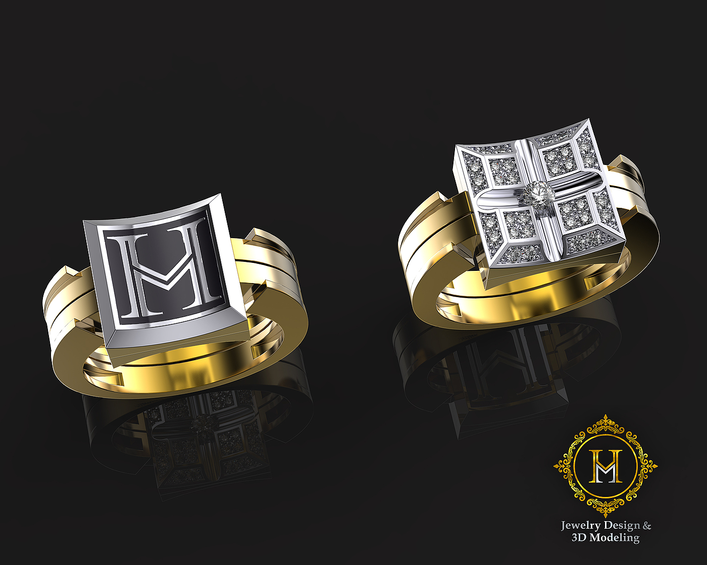 HM，Jewelry design，3D modeling，