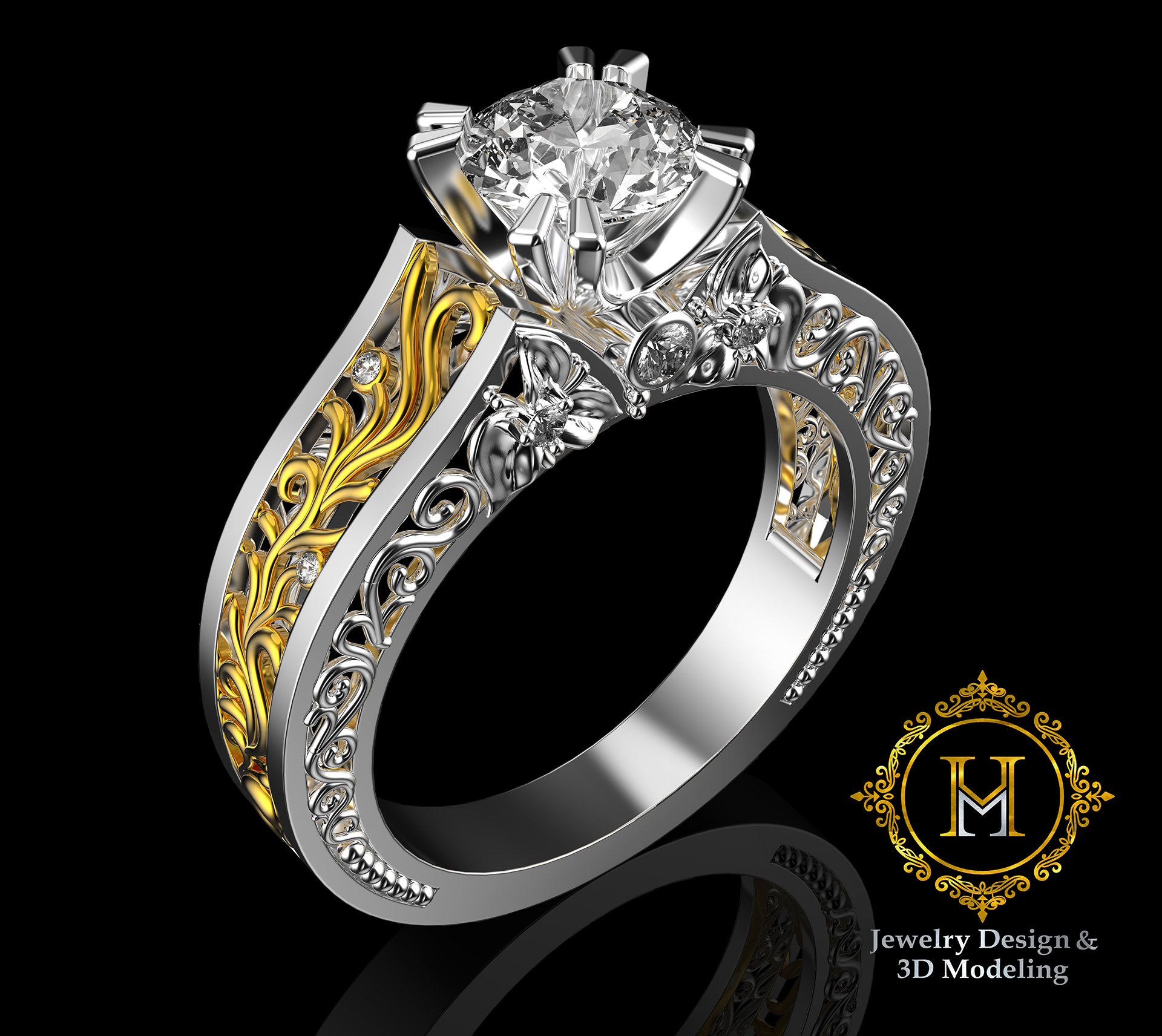 HM，Jewelry design，3D modeling，