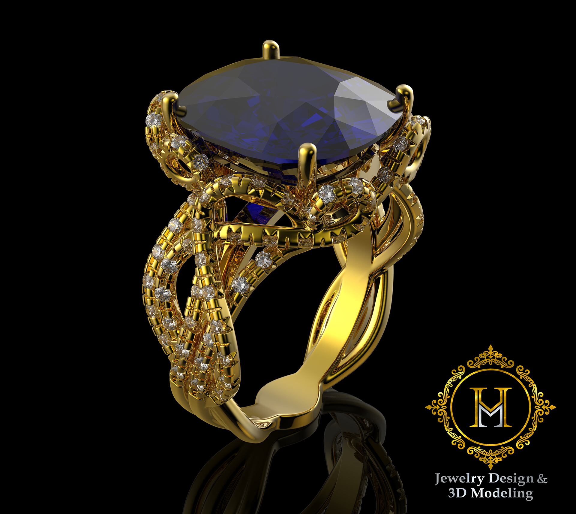 HM，Jewelry design，3D modeling，