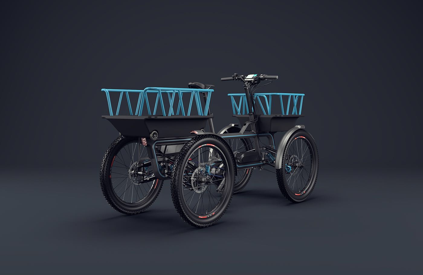 freight transport，Four wheels，Bicycle，tool，transport，