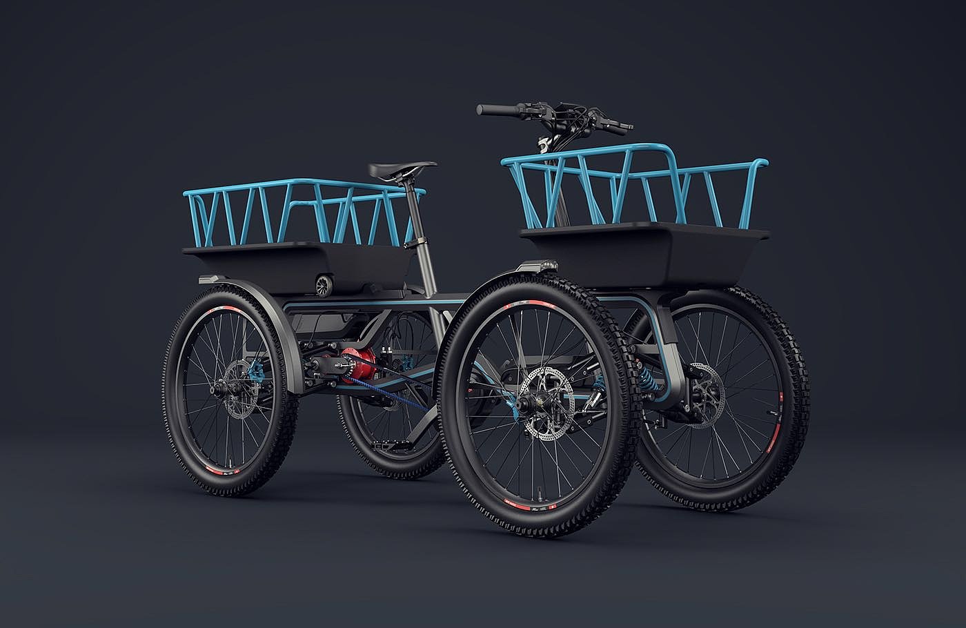 freight transport，Four wheels，Bicycle，tool，transport，