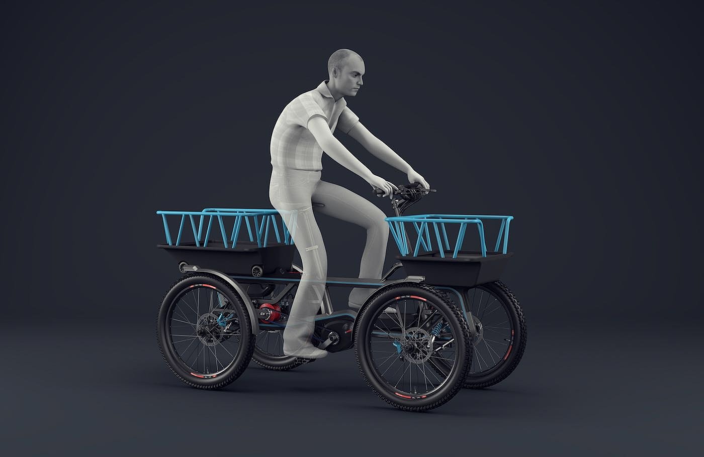 freight transport，Four wheels，Bicycle，tool，transport，