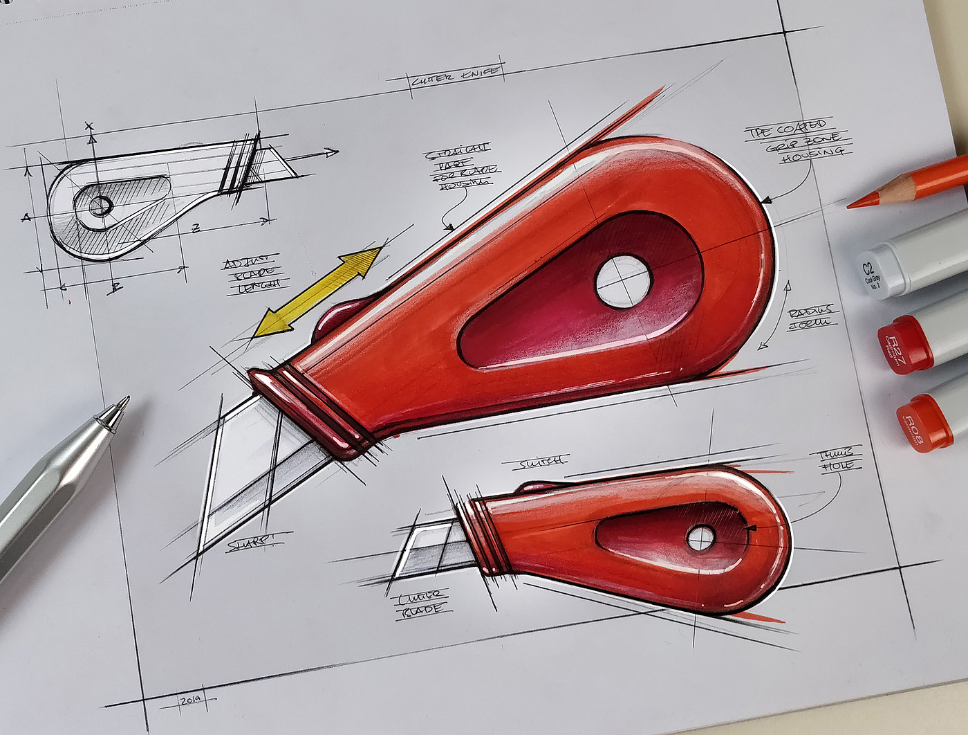 Hand drawn，product design，industrial design，