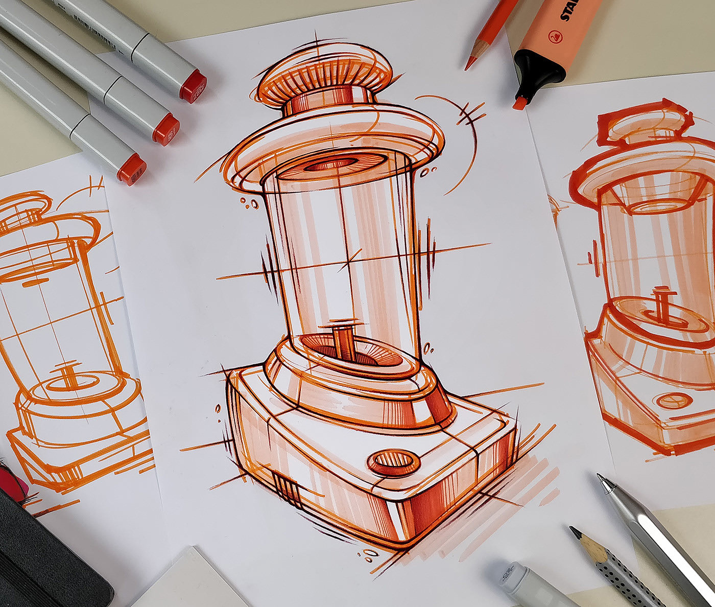 Hand drawn，product design，industrial design，