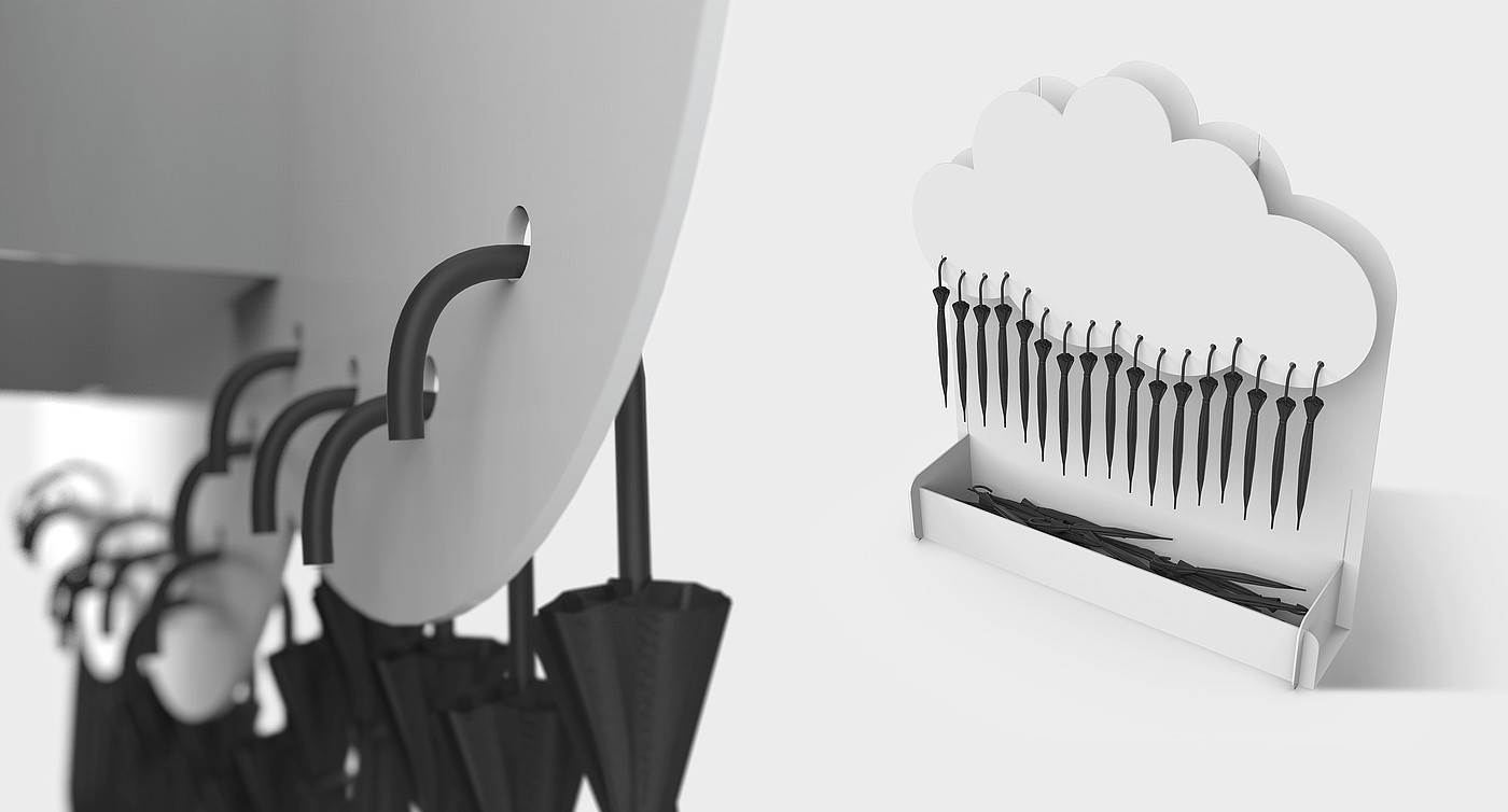 CLOUDY，Umbrella stand，Umbrella，