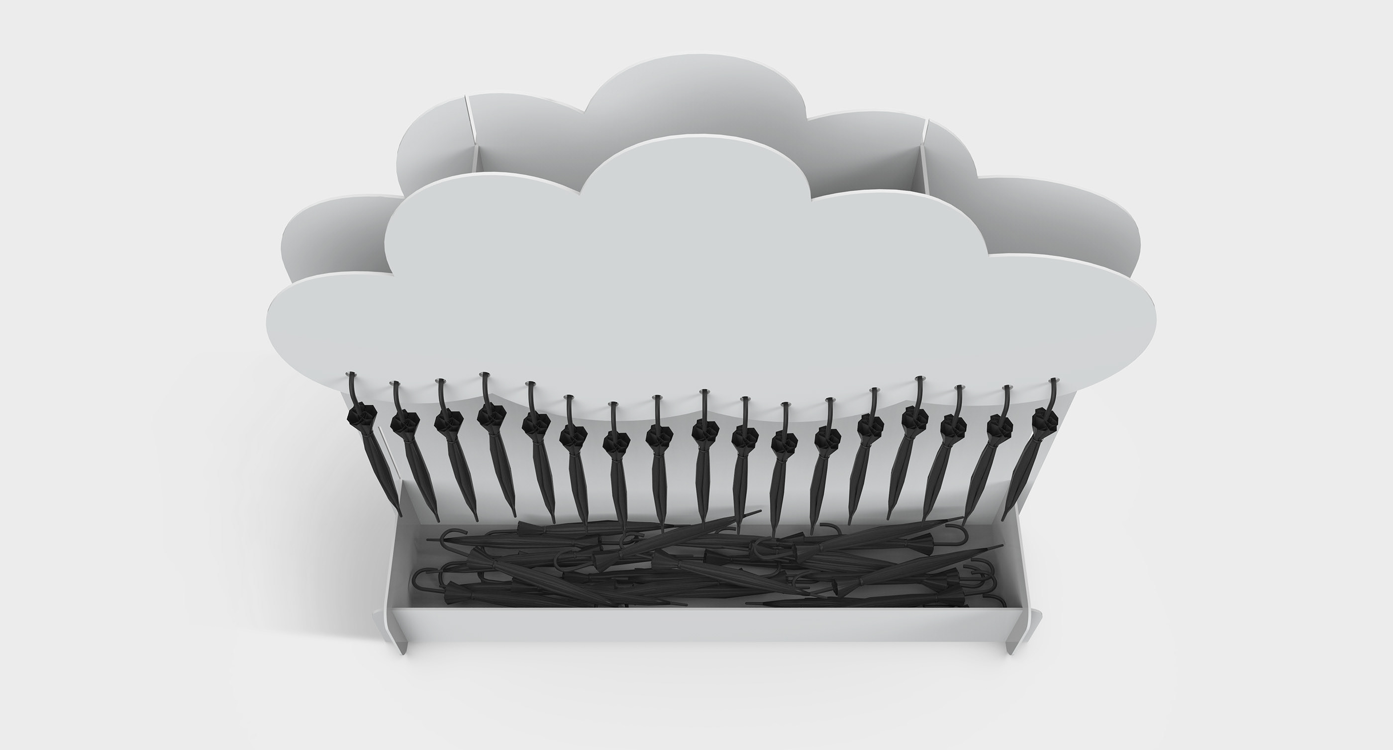 CLOUDY，Umbrella stand，Umbrella，