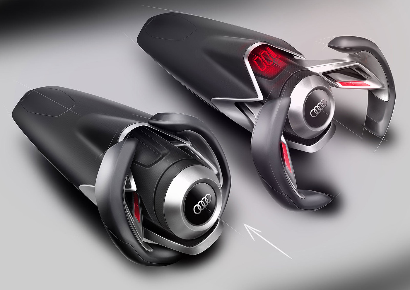 Hand drawn，design sketch，audi，automobile，Interior，vehicle，