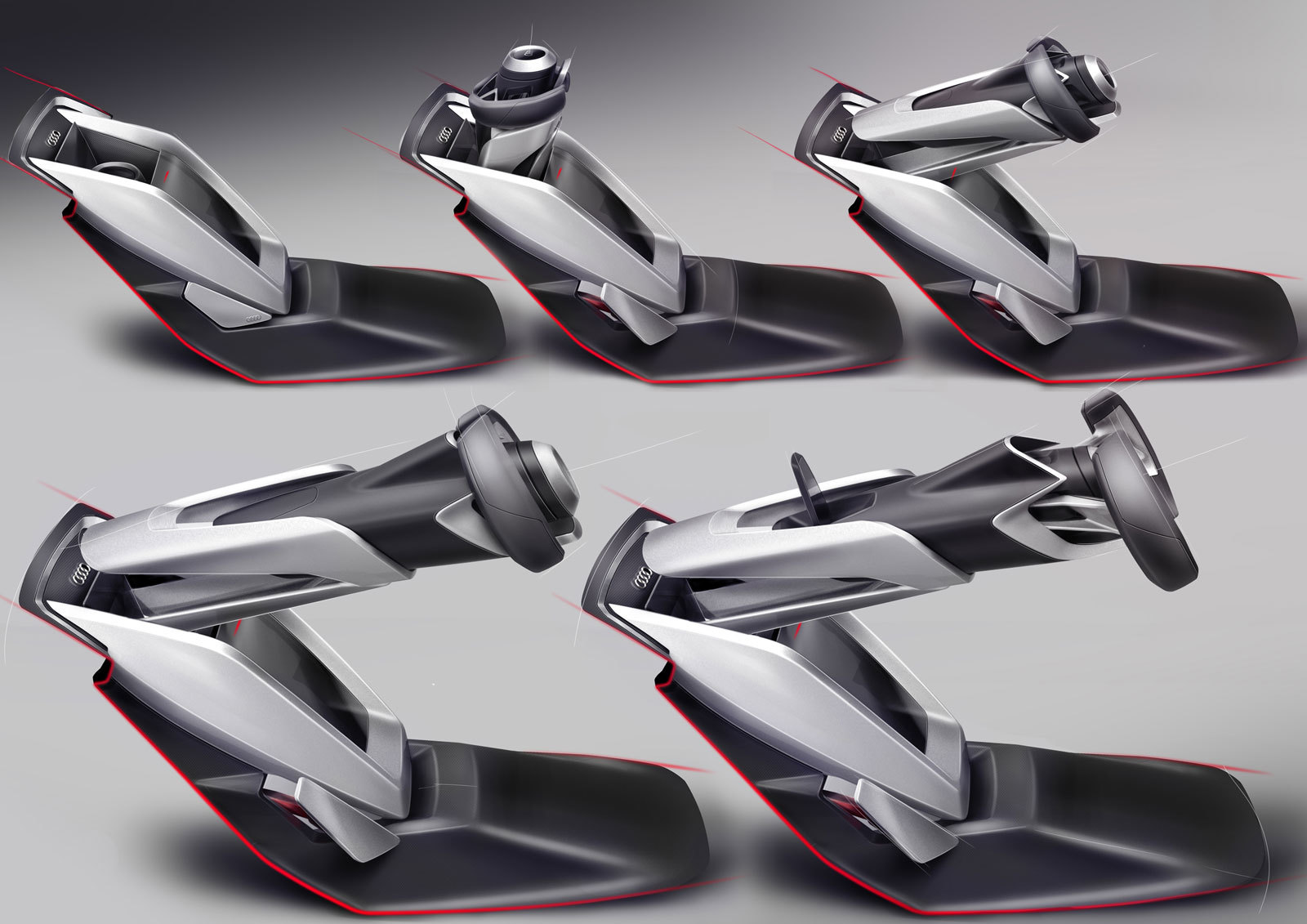 Hand drawn，design sketch，audi，automobile，Interior，vehicle，