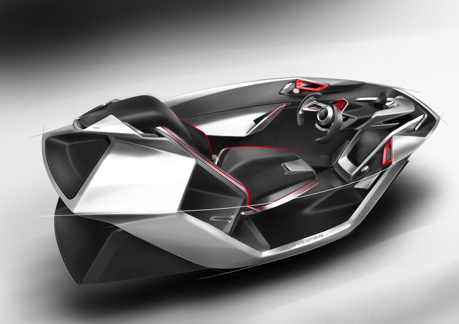 Hand drawn，design sketch，audi，automobile，Interior，vehicle，