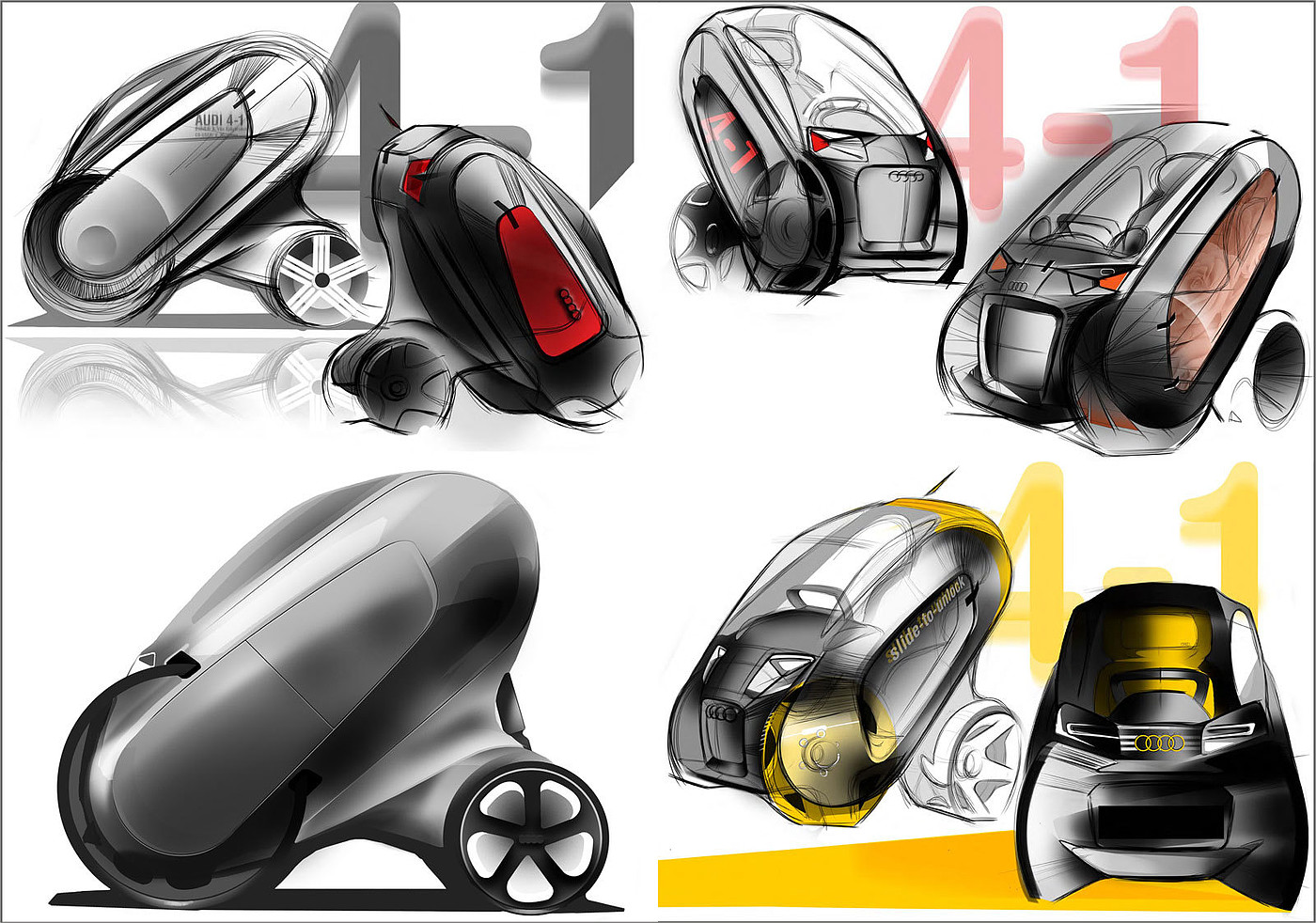 Hand drawn，design sketch，audi，automobile，Interior，vehicle，
